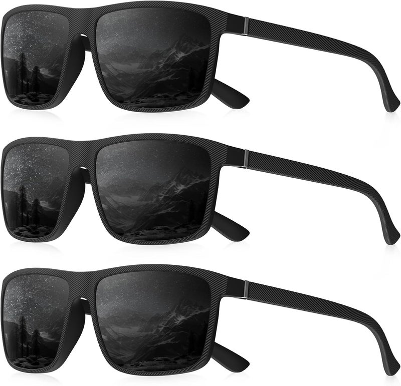 QALLY Store Polarized Sunglasses for Men Rectangular Frame Men's Polarized Sunglasses Sports Sunglasses with UV400 Protection - Image 1